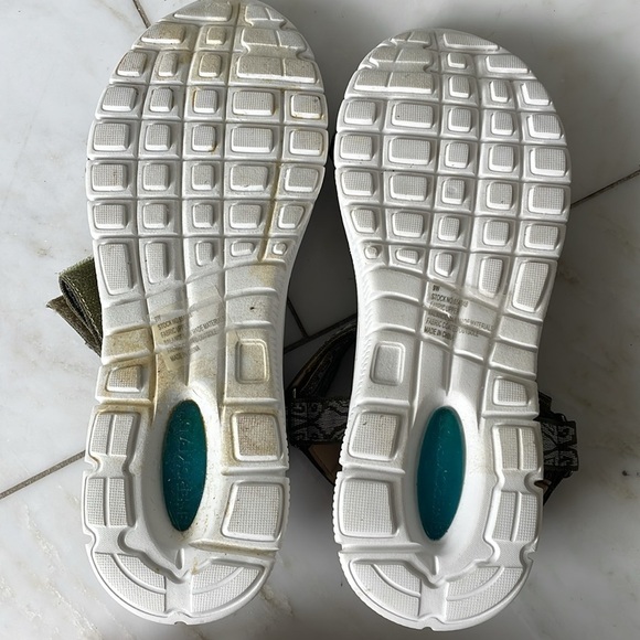 Cheeks Fit Body by Tony Little olive green and gray strap support sandal size 9 - Picture 10 of 11